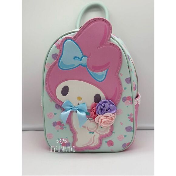 Her Universe My Melody Pastel Floral Mini Backpack Set B - Picture 4 of 11
